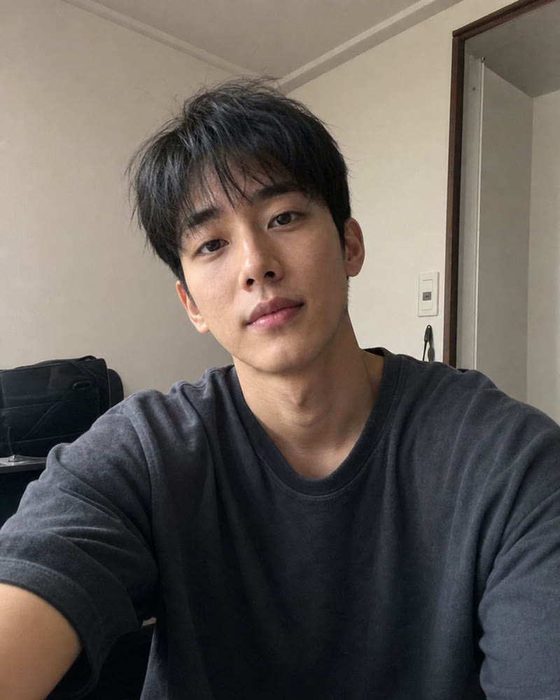 셀카로 자연스러운 여행 사진 만들기에 사용하는 원본 셀카